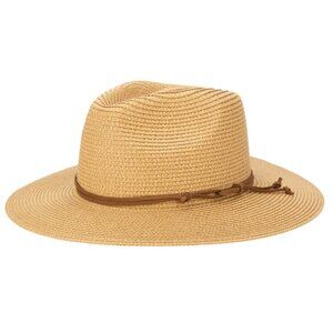 San Diego Hat Company Paperbraid Fedora w/ Faux Suede Band (For Men + Women)